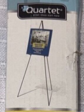 Quartet Instant Easel Black Folding Adjustable 63 Inches.   New in Box